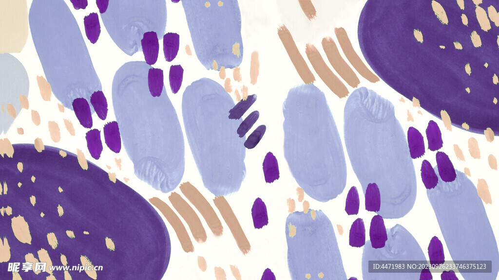 紫色水粉色块背景 