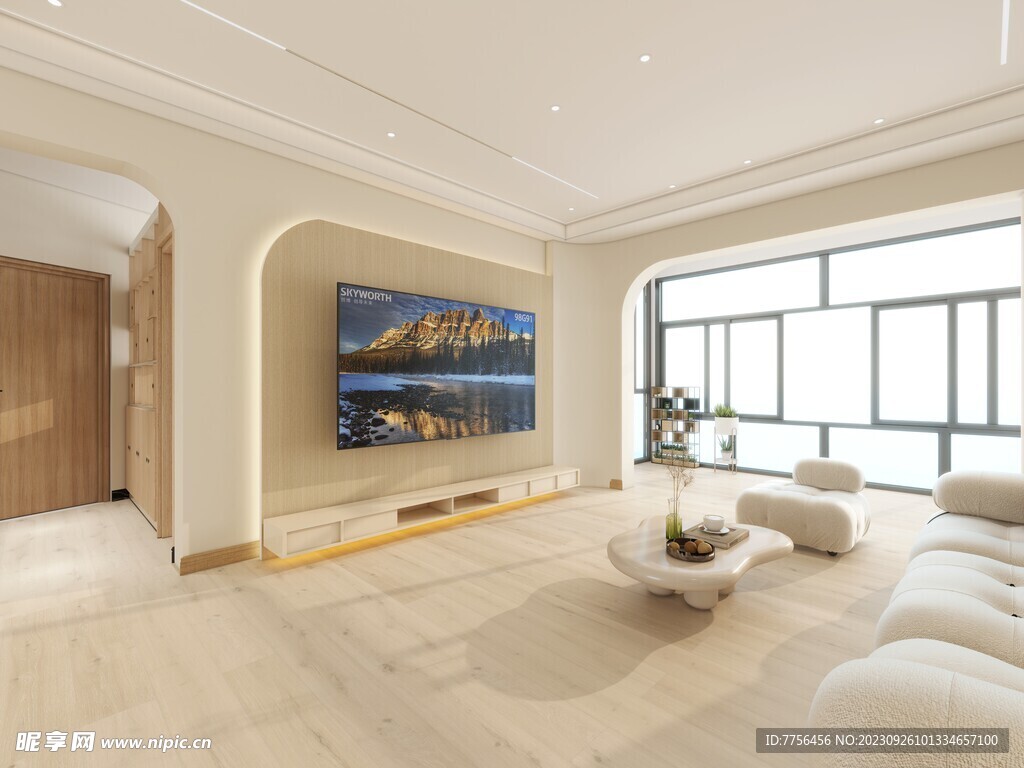 奶油风客厅效果