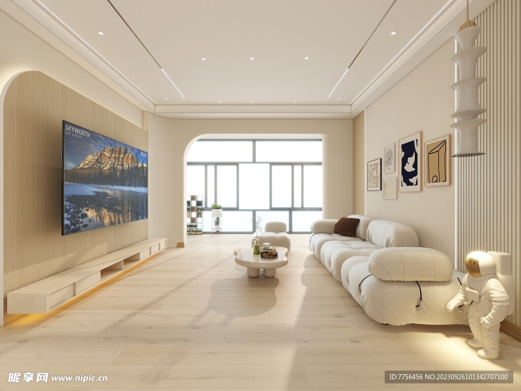 奶油风客厅效果