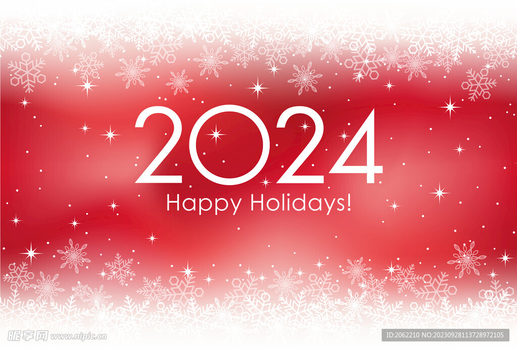 2024年新年  雪花