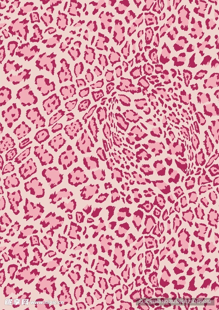 粉红色豹纹