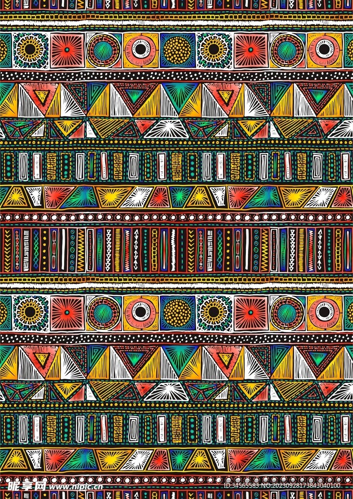 手绘民族风 不规则形状