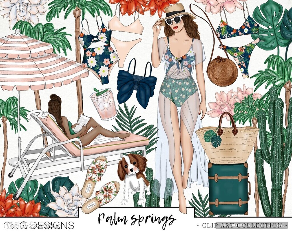 夏日元素剪贴画png