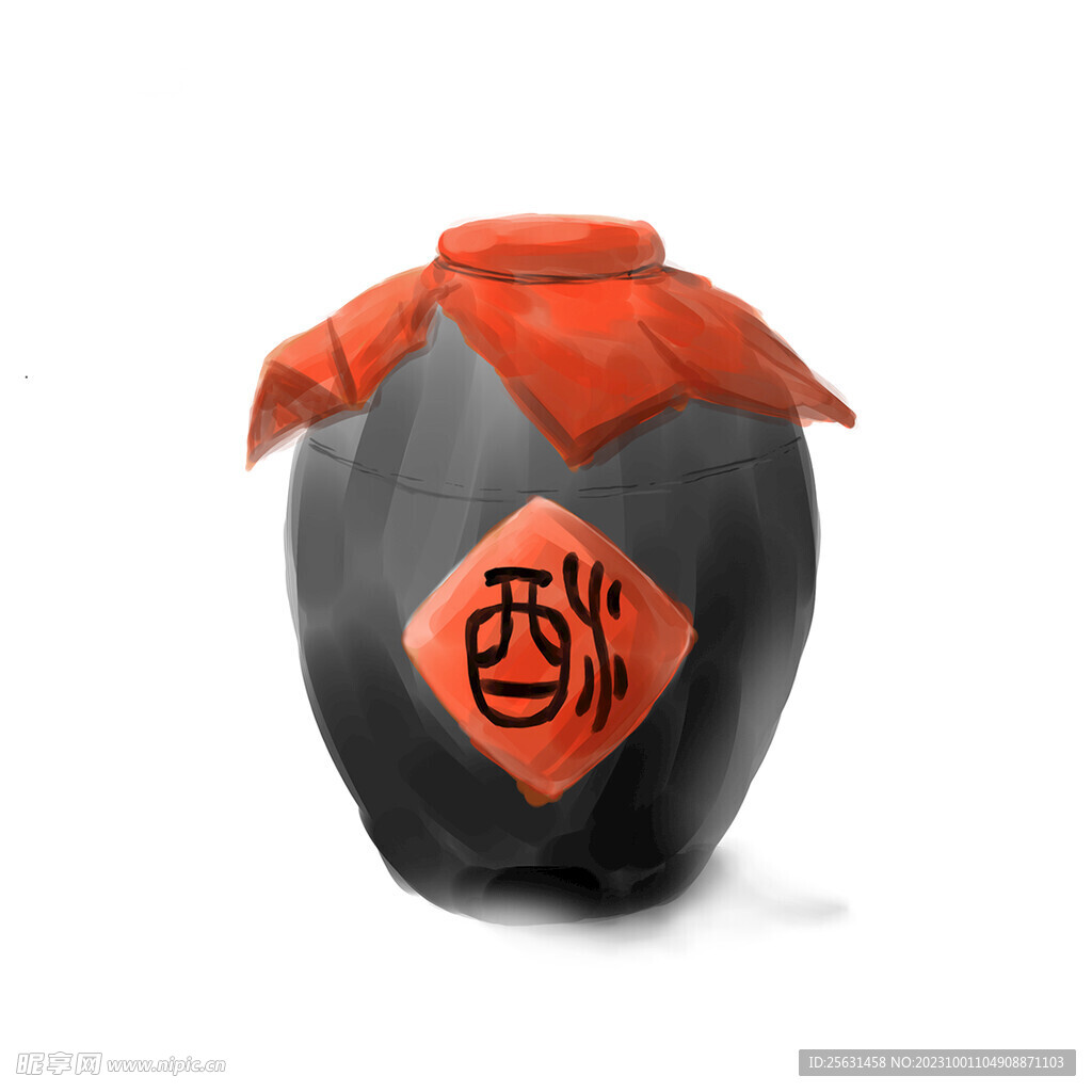 复古酒元素素材