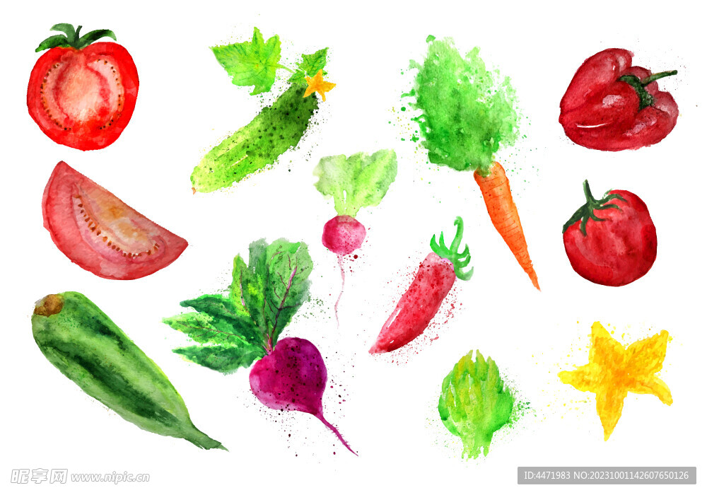 水彩蔬菜png