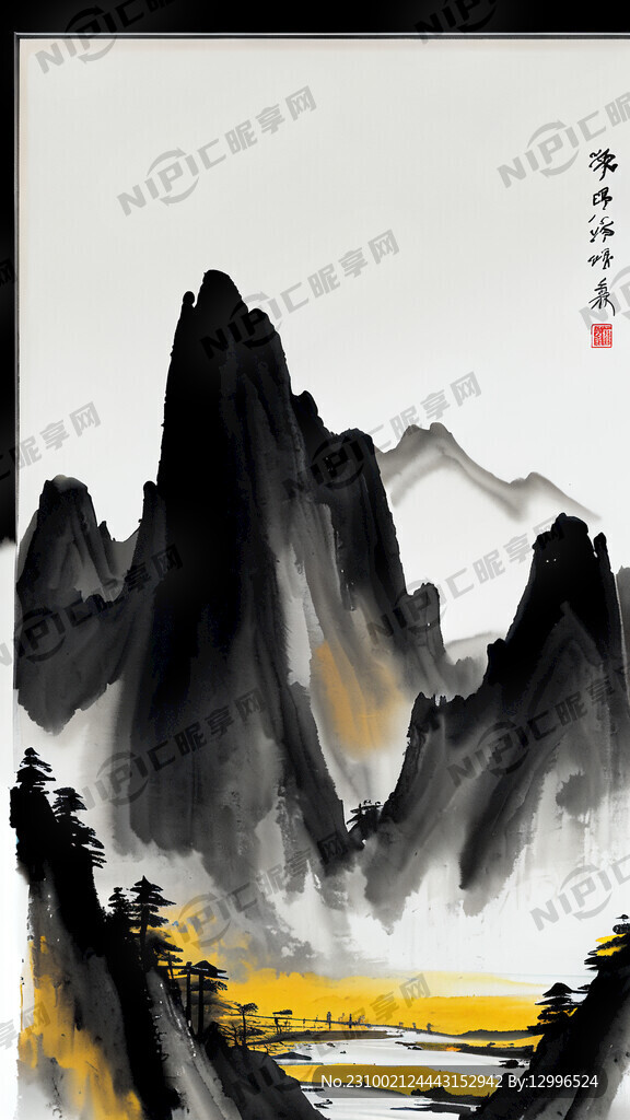 白日依山尽 黄河入海流。中国风