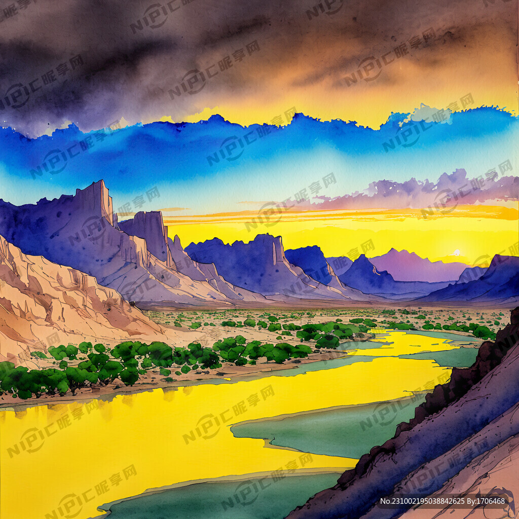 超大广角 俯视视角 大漠孤烟直