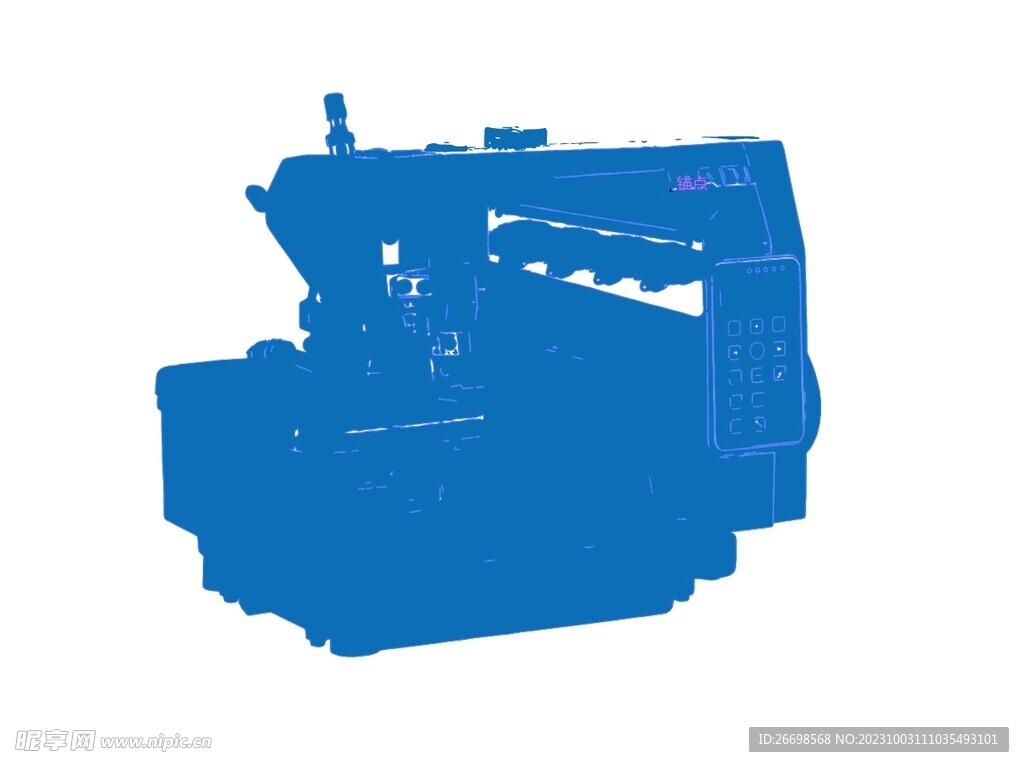 ai矢量素材 包缝机剪影