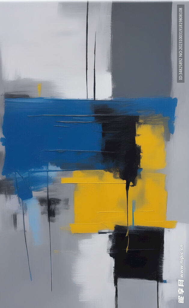 抽象玄关北欧画