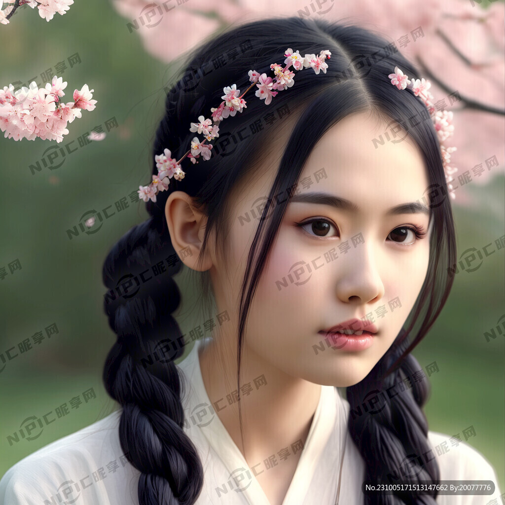 少女 美丽少女 精致的五官