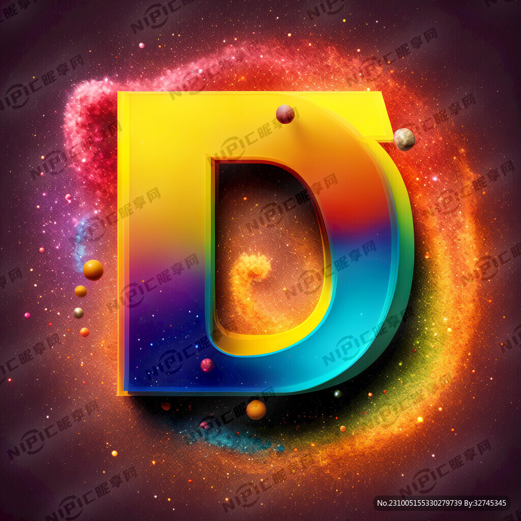 一个物体字母123的形式充满活