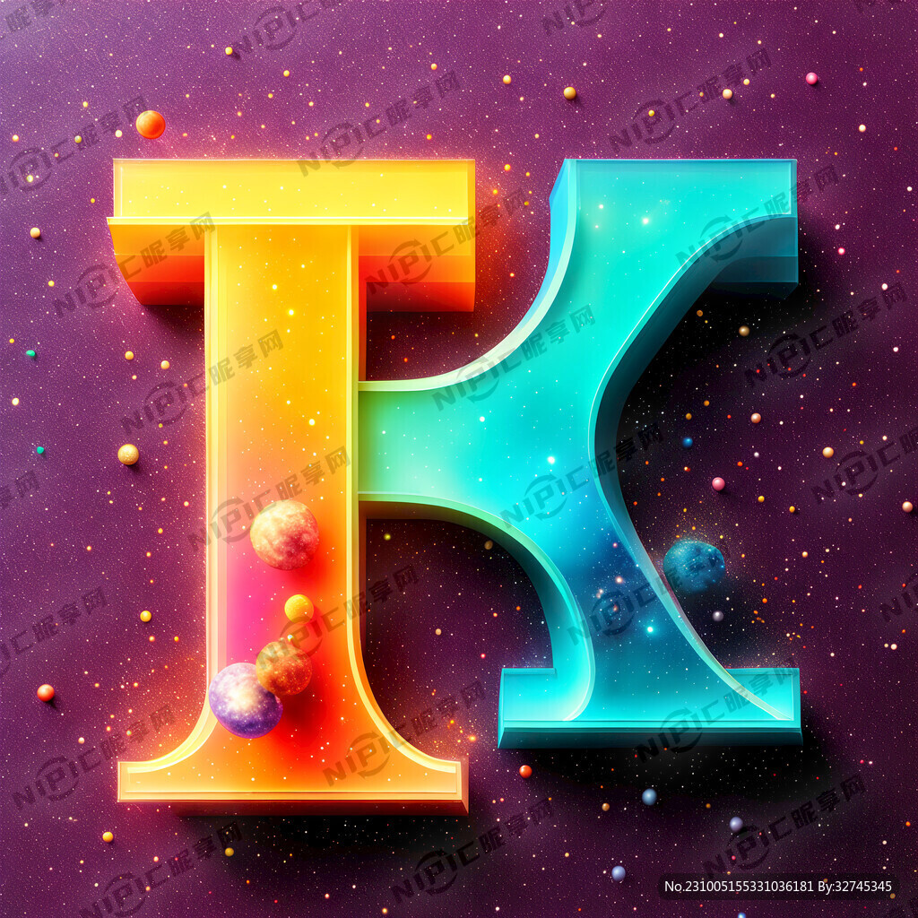 一个物体字母123的形式充满活