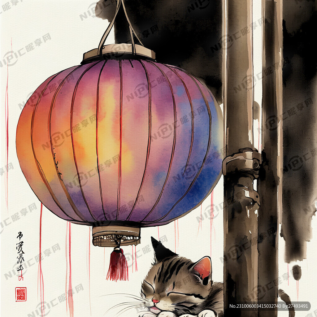 一只睡觉的小猫