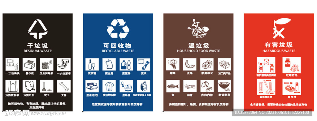 上海市最新垃圾分类贴纸