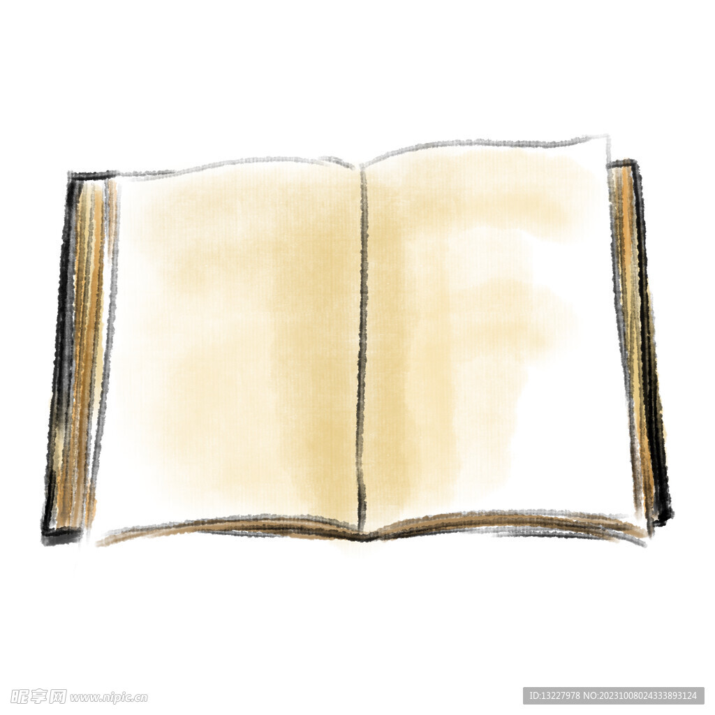 翻开的书