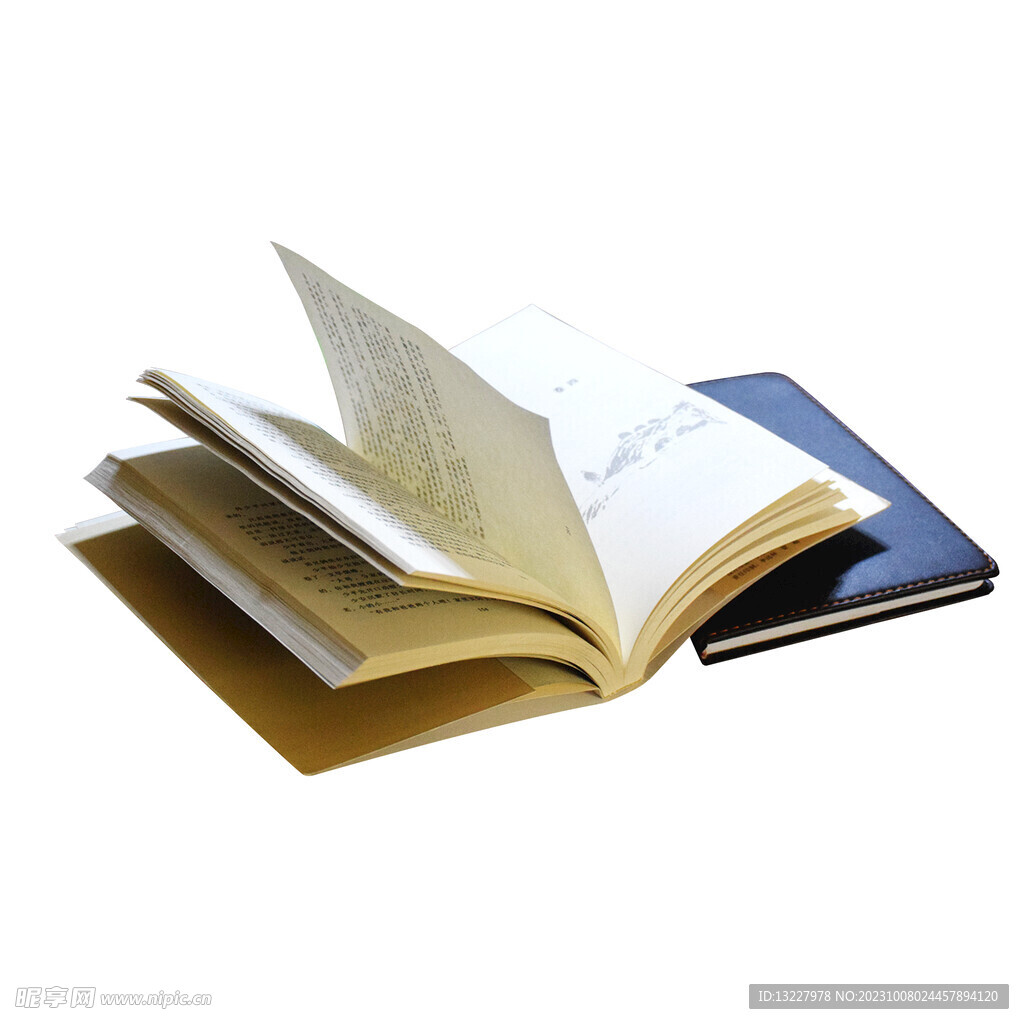 翻开的书