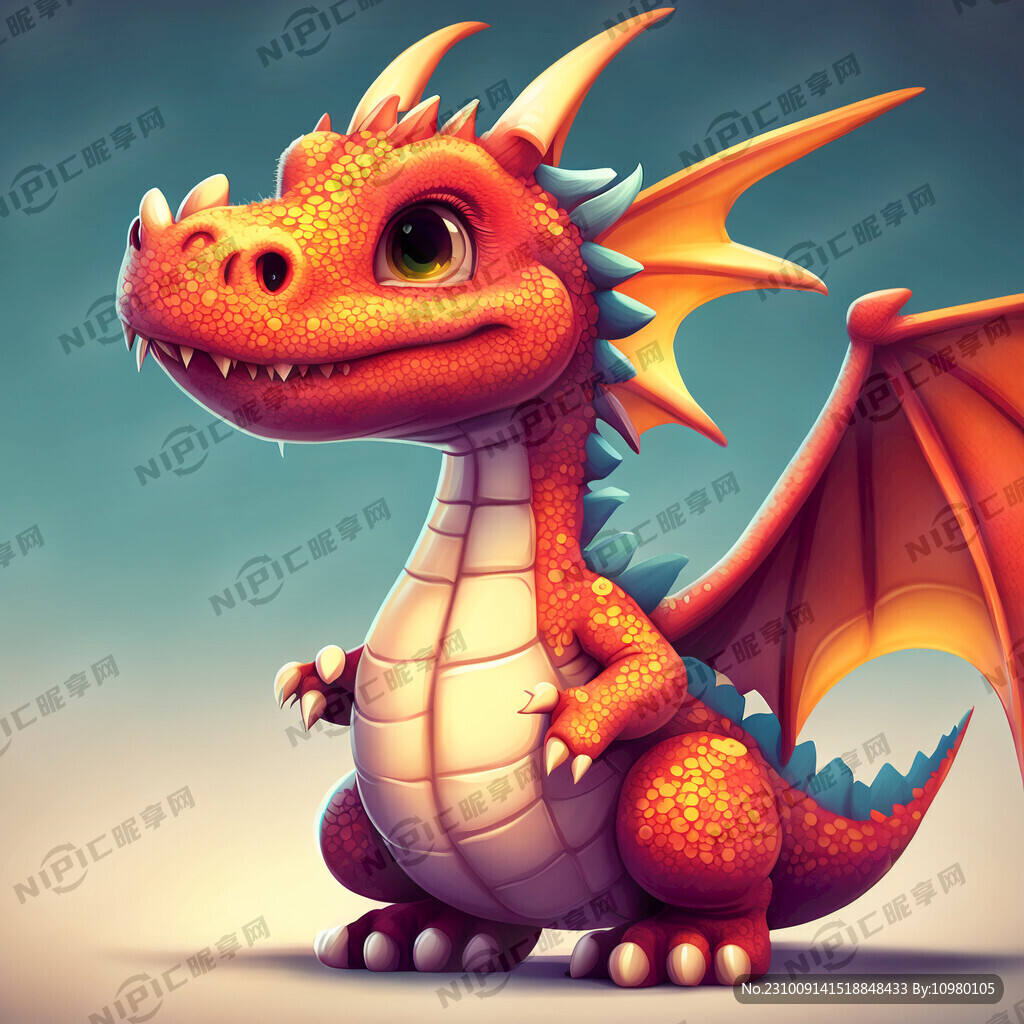 可爱的龙年吉祥物卡通