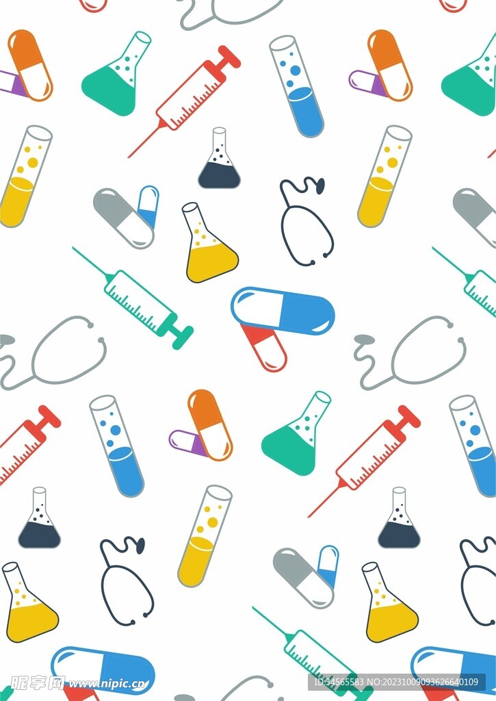 医疗用品 针筒 药丸 听诊器 