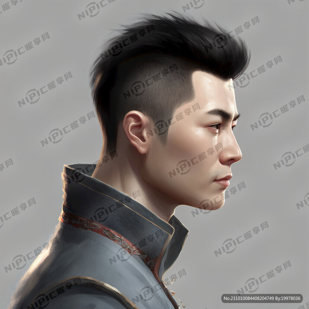 男性侧面数字人形象