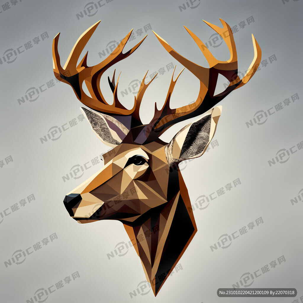 拔头筹 鹿子用几何形状表示