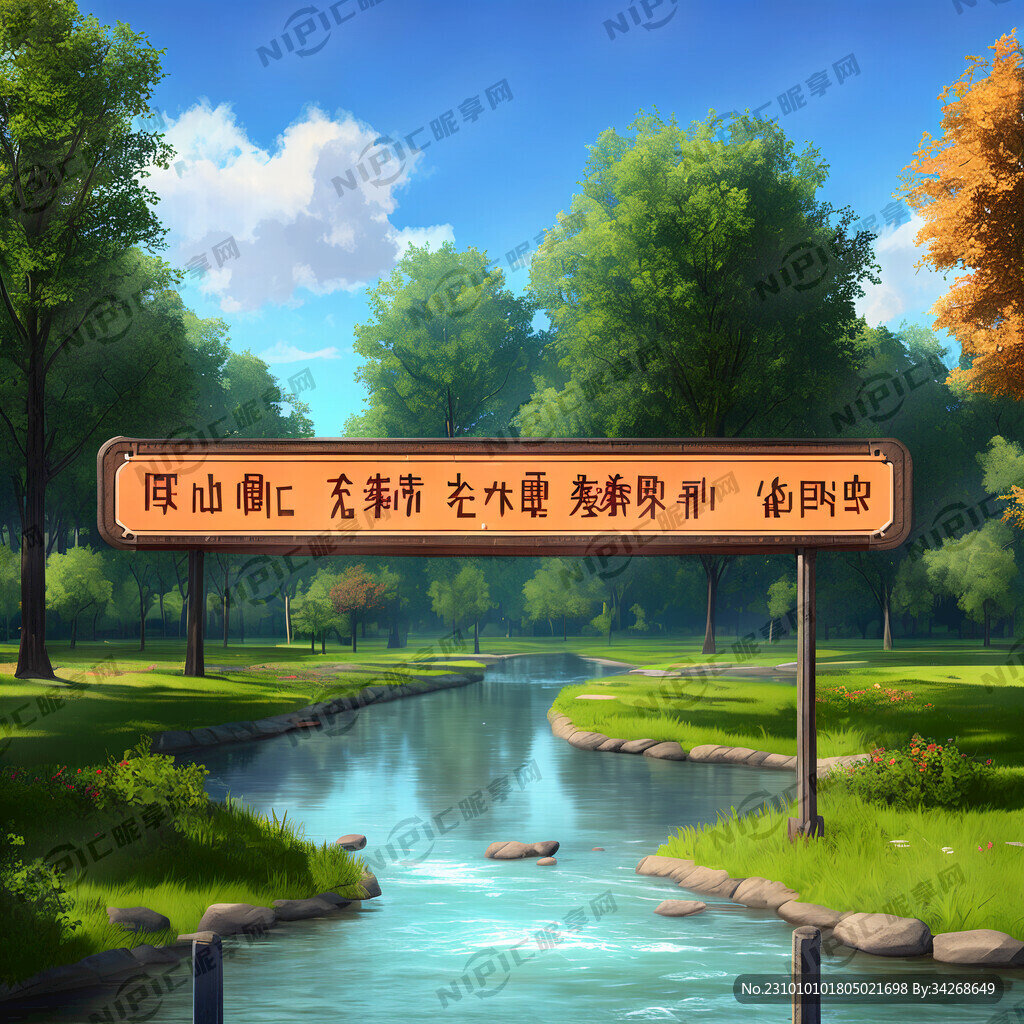 公园导视牌河长制