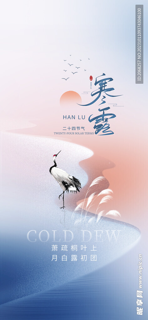 寒露节气手机海报