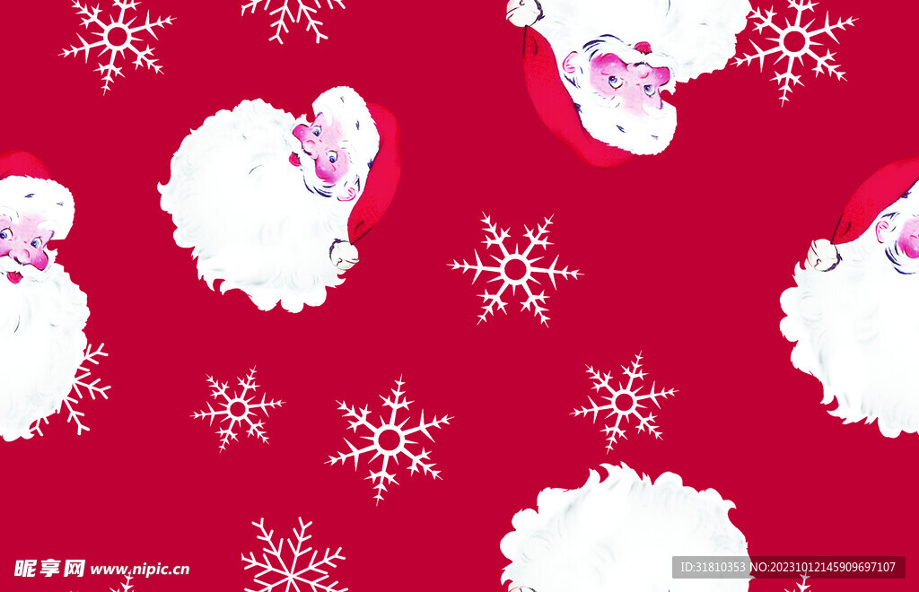 数码印花  圣诞 雪花