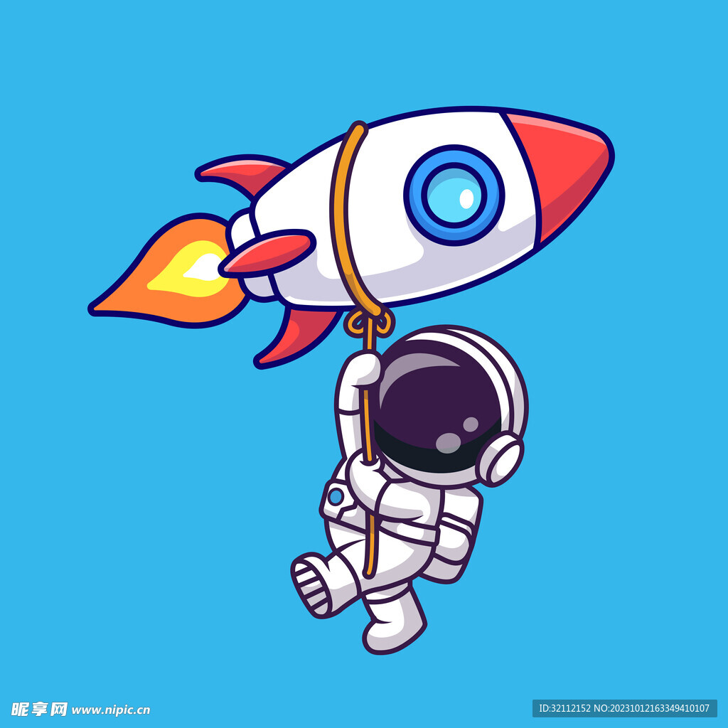 卡通矢量宇航员