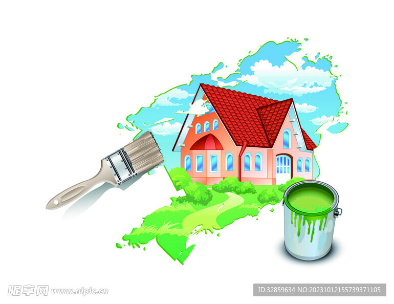 油漆涂料刷房子