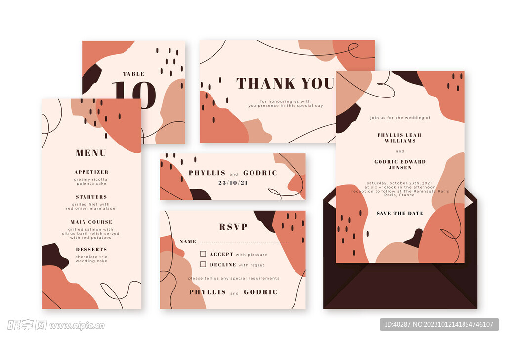 莫兰迪婚礼牌生日邀请函迎宾背景