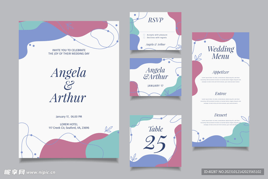 莫兰迪婚礼牌生日邀请函迎宾背景