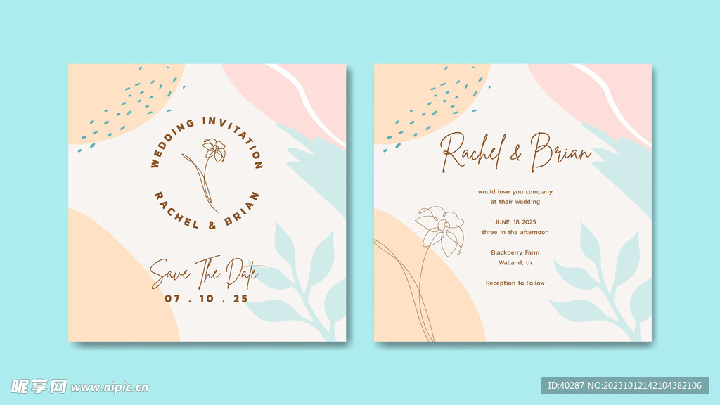 小清新卡片名片 马卡龙