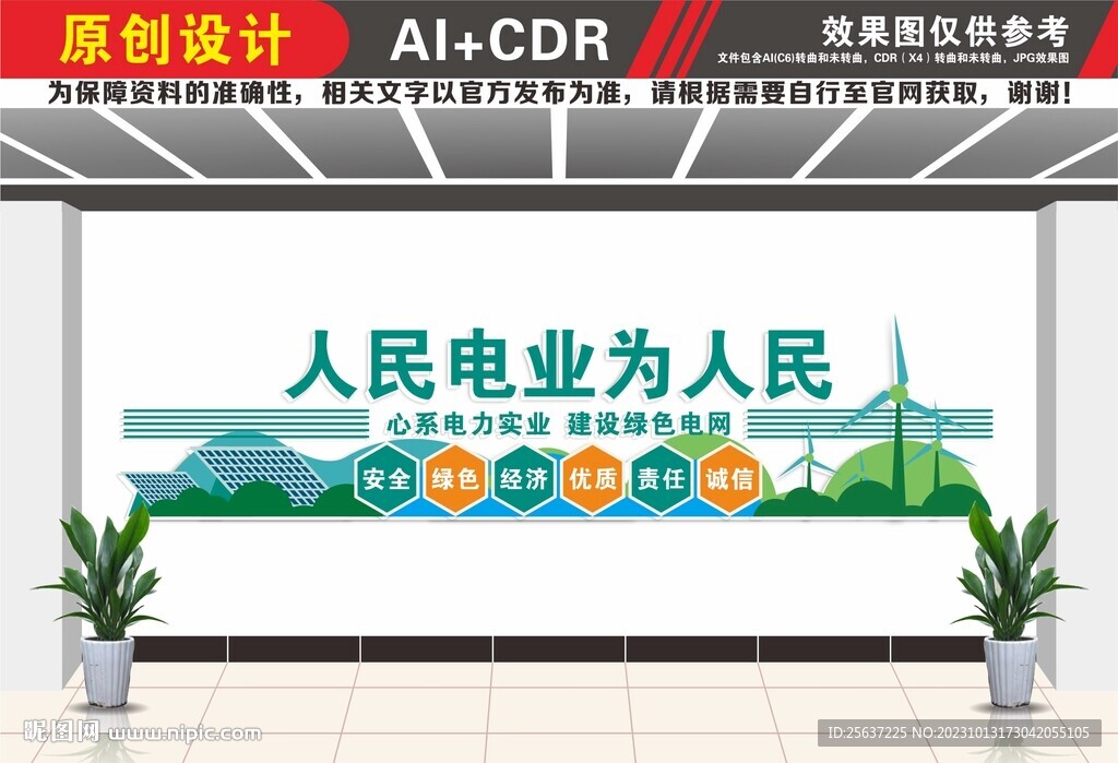 人民电业为人民文化墙