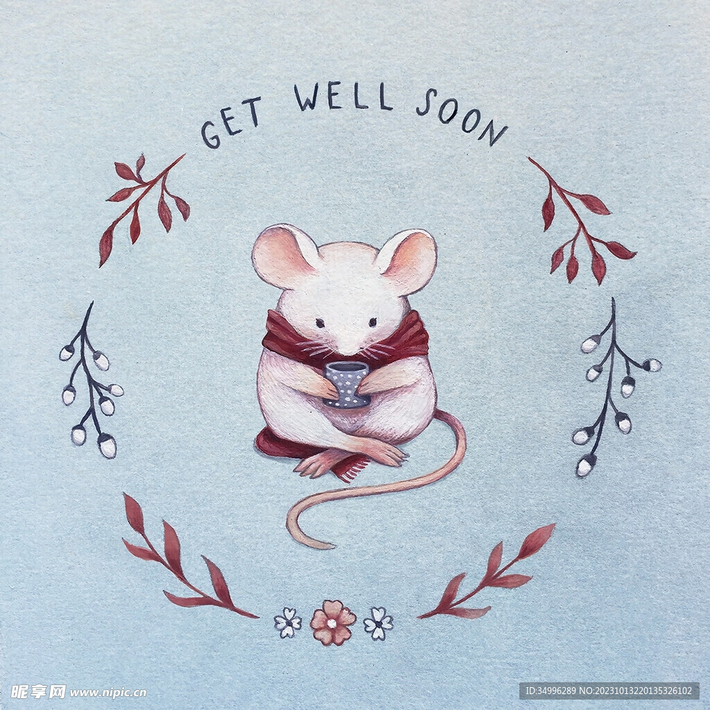 一只呆萌的小老鼠