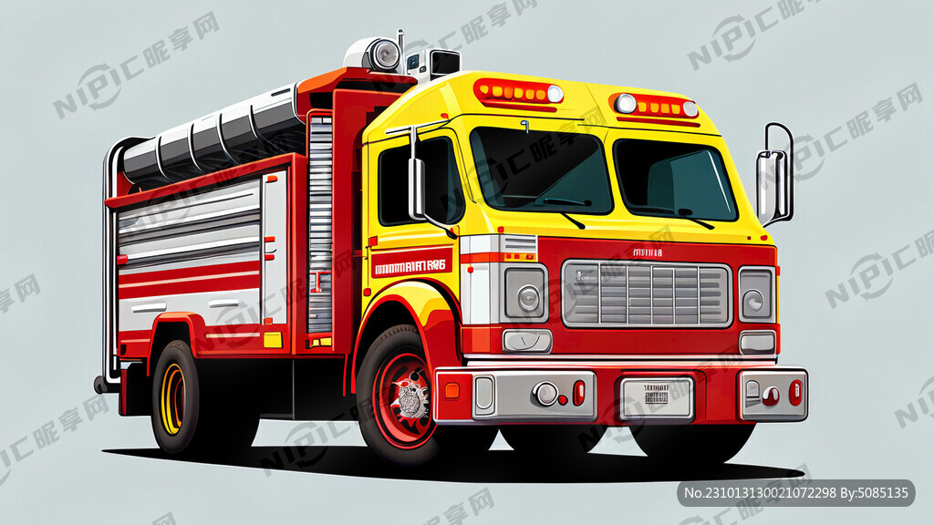 消防车矢量化图形