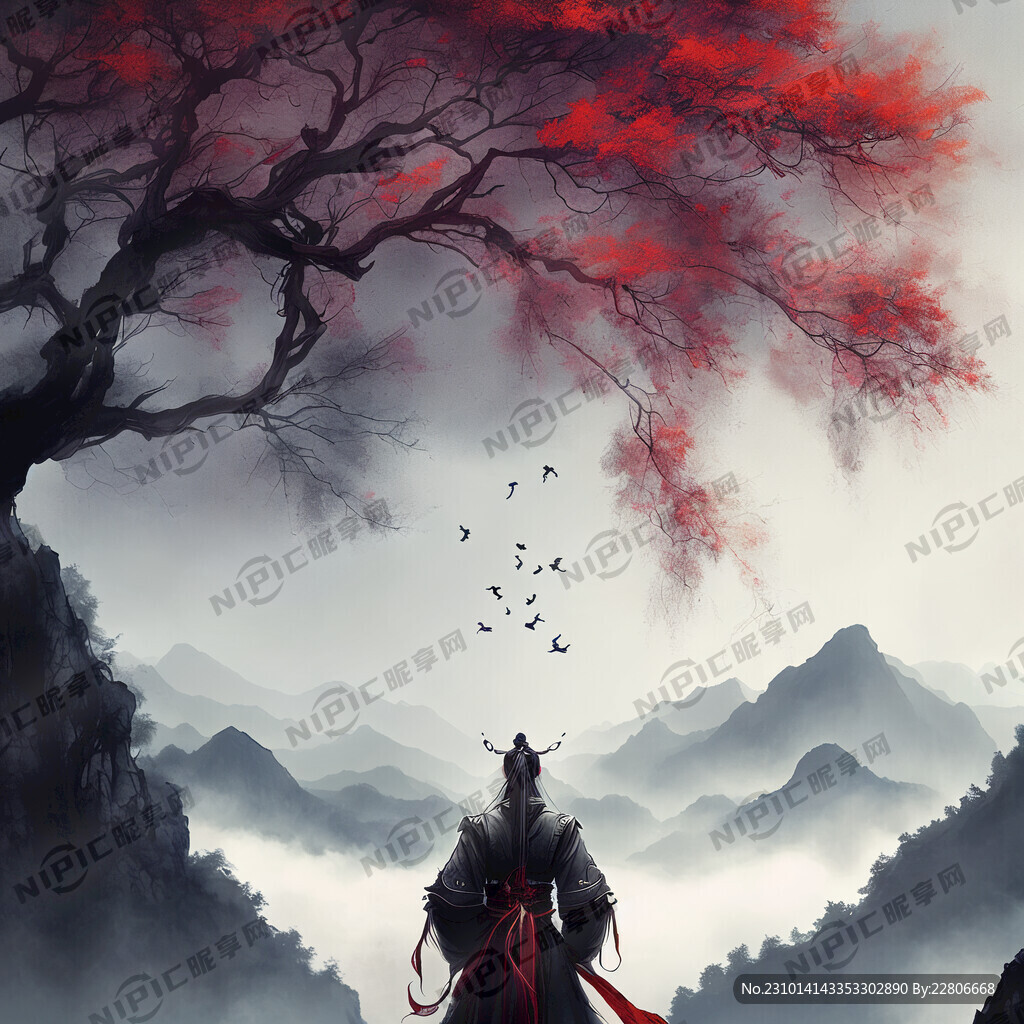 负手仙人 腾云驾雾 人如蝼蚁