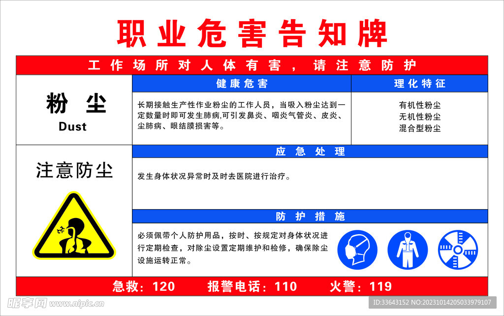 职业病危害告知牌
