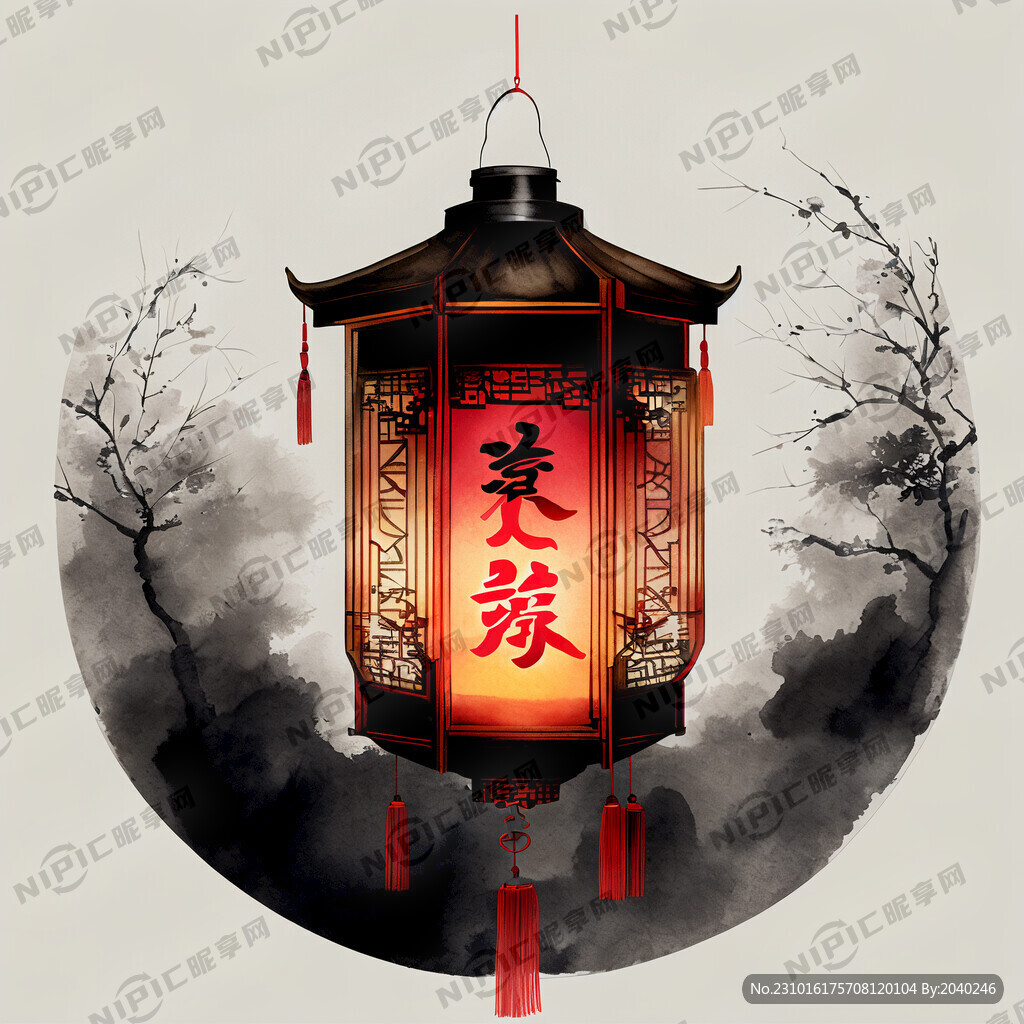 灯笼 喜庆 福字 3D模型