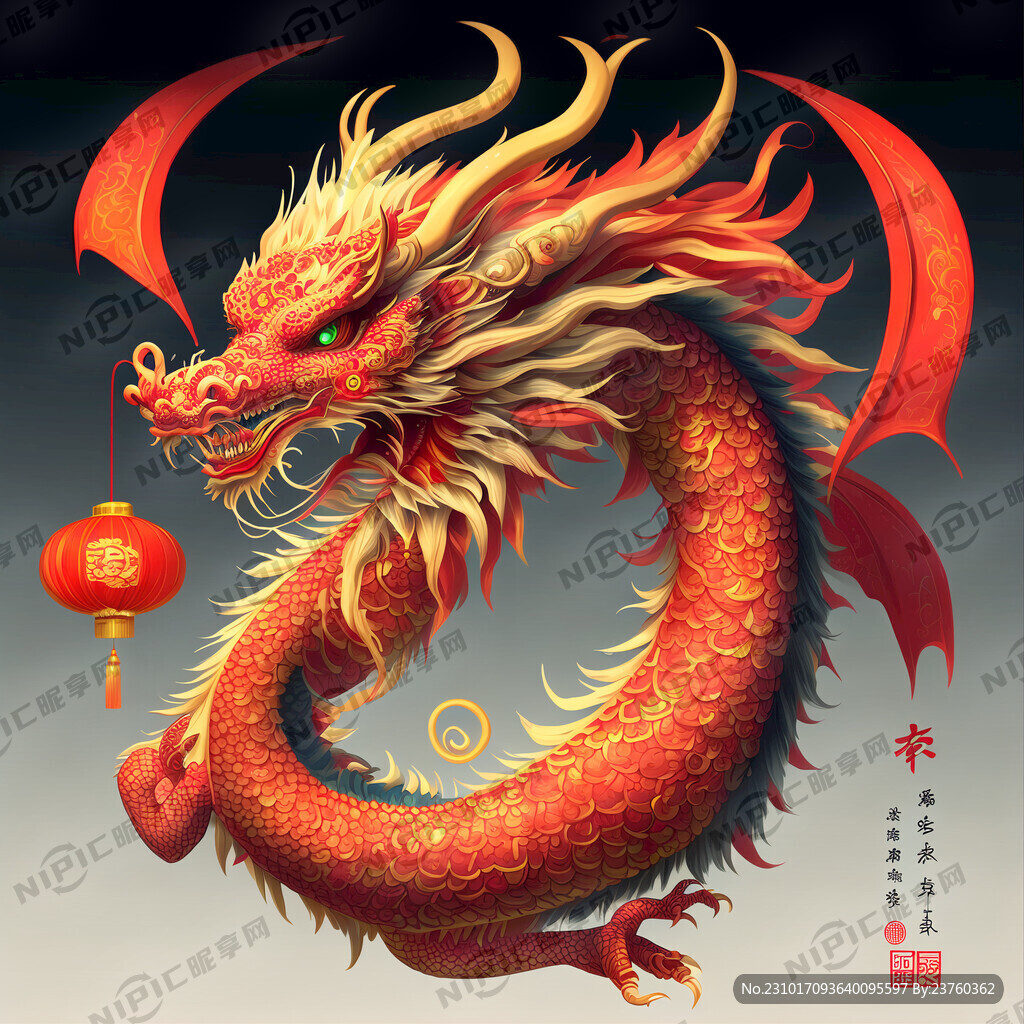 龙年一条漂亮的龙