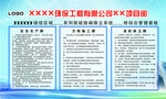 蓝色制度展板