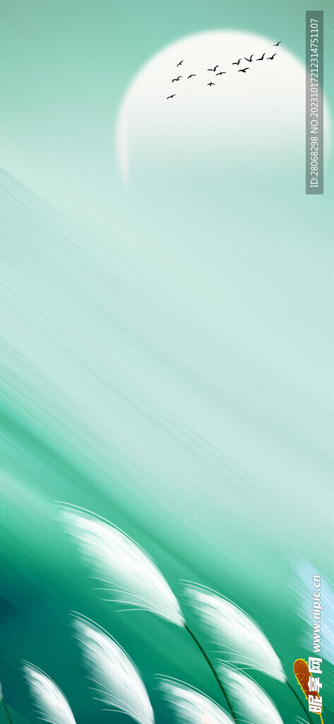 绿色插画植物背景