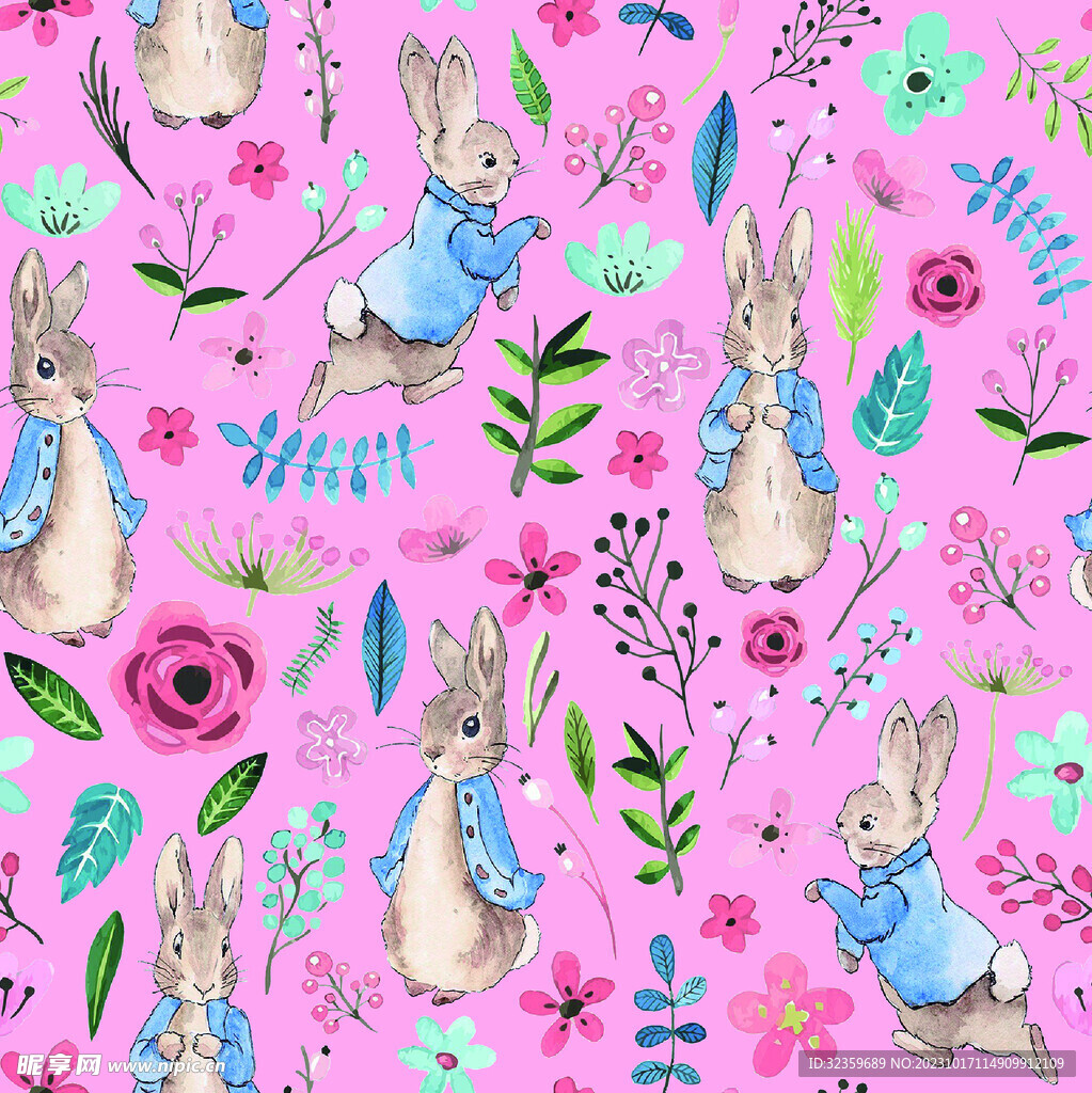 印花兔子