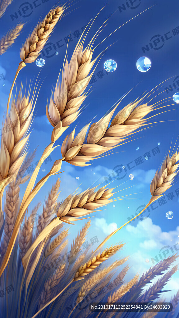 麦穗 晶莹剔透 梦幻