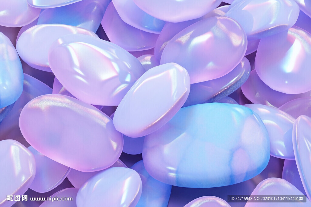 紫色梦幻半透明鹅暖石背景