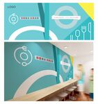 企业食堂墙绘平面