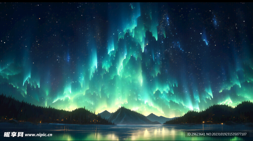 星空 极光 壁纸 