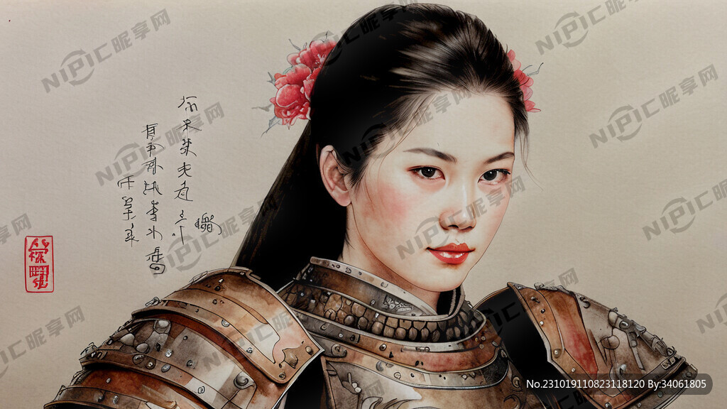 丢盔弃甲的女兵