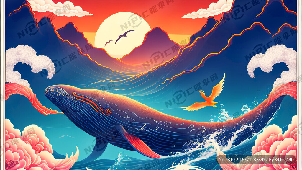 游戏梦幻唯美新中式风景 山