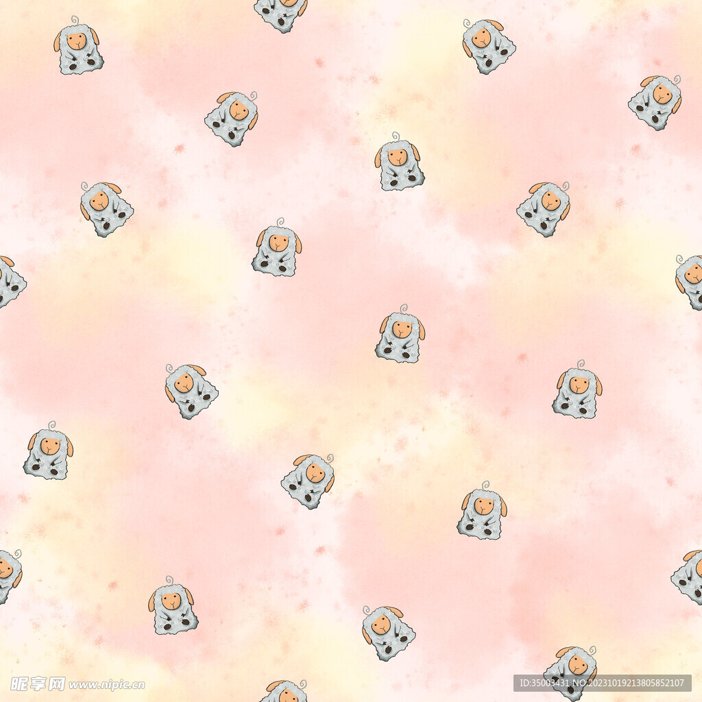 扎染小动物头像书包