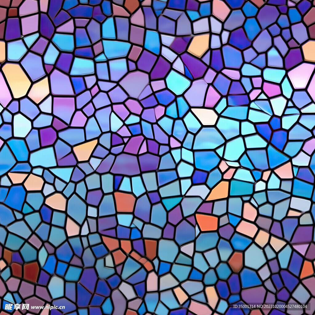 无缝中世纪马赛克玻璃
